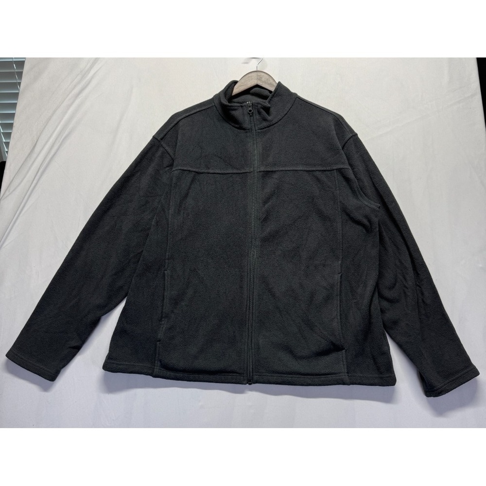 Bass Pro Shops Fleece Jacket Mens‎ Large Black Mock Neck Full Zip Outdoor Winter